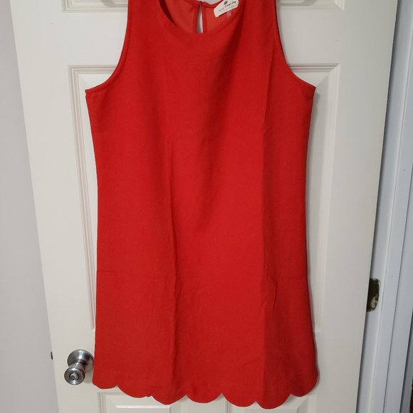 NWOT Red Scallop Bottom Tank Dress - Picture 3 of 7